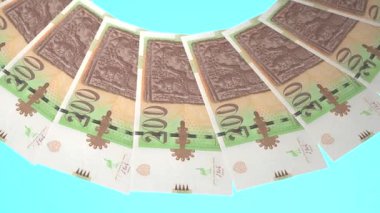 Makedonya 'nın Yanan Döngü Tasarımı 200 Dinar Curency