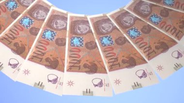 Makedonya 'nın Yanan Döngü Tasarımı 1000 Dinar Curency