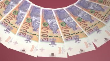 Makedonya 'nın Yanan Döngü Tasarımı 2000 Dinar Curency