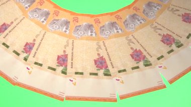 Malezya 'nın Çembersel Tasarımı 20 Ringgit Curency