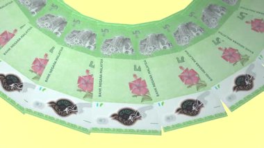 Malezya 'nın Temyiz Döngü Tasarımı 5 Ringgit Curency