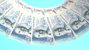 Mauritius 'un Amblematik Döngü Tasarımı 50 Rupi Curency