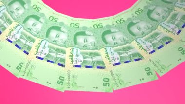 İlham verici Döngü Tasarımı Fas 'ın 50 Dirham Curency' si