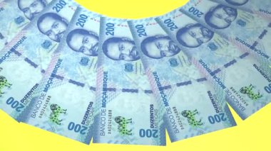 Mozambik 'in Büyüleyici Döngü Tasarımı 200 Matematiksel Curency