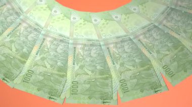 Büyüleyici Döngü Tasarımı Mozambik 'in 1000 Metical Curency' si