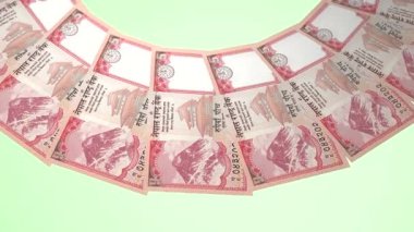 Parlak Döngü Tasarımı 5 Rupi Nepal Curency