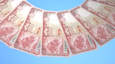 Parlak Döngü Tasarımı 20 Rupi Nepal Curency