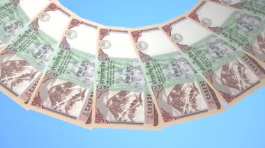 Parlak Döngü Tasarımı Nepal 'in 10 Rupi Curency