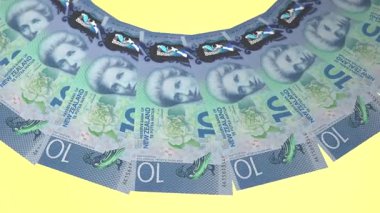 Süslü Döngü Tasarımı Yeni Zelanda 'nın 10 Dolarlık Para Birimi