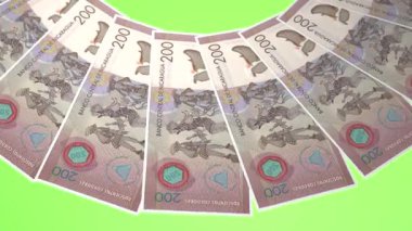 Nikaragua 'nın Uyumlu Döngü Tasarımı 200 Cordoba Curency