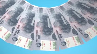 Işıl ışıl döngü Tasarımı 2000 Won Kuzey Kore Curency