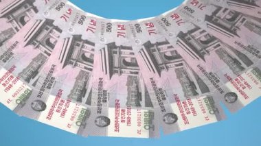 Kuzey Kore 'nin Parlak Döngü Tasarımı 500 Won Curency