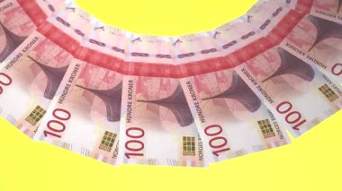 El değmemiş Döngü Tasarımı Norveç 'in 100 Krone Curency