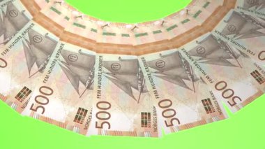 El değmemiş Döngü Tasarımı Norveç 'in 500 Krone Curency