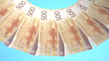 El değmemiş Döngü Tasarımı Norveç 'in 500 Krone Curency