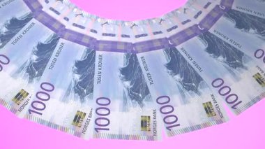 El değmemiş Döngü Tasarımı Norveç 'in 1000 Krone Curency