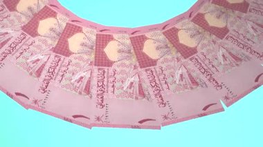 Umman 'ın Canlı Döngü Tasarımı 1 Rial Curency of Umman