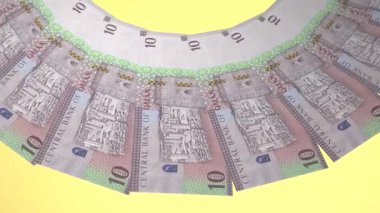 Canlı Döngü Tasarımı Umman 'ın 10 Rial Curency