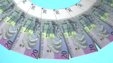 Canlı Döngü Tasarımı Umman 'ın 20 Rial Curency of Umman