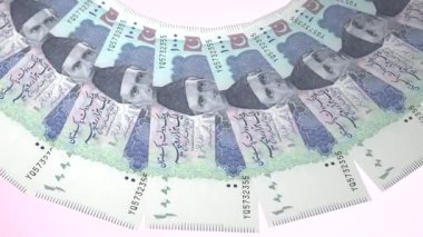 Yaldızlı Döngü Tasarımı Pakistan 'ın 1000 Rupi Curency
