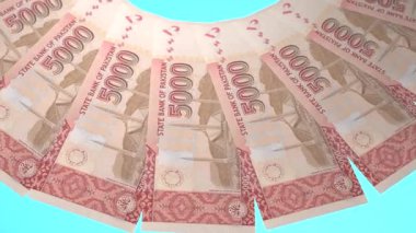 Yaldızlı Döngü Tasarımı Pakistan 'ın 5000 Rupi Curency