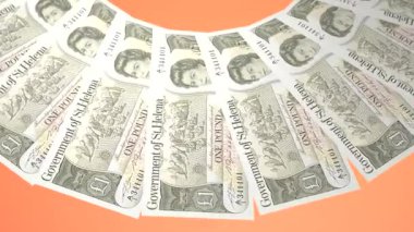 Yükseltici Döngü Tasarımı Saint Helena 'nın 1 Pound Curency