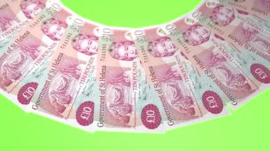 Yükseltici Döngü Tasarımı Saint Helena 'nın 10 Pound Curency