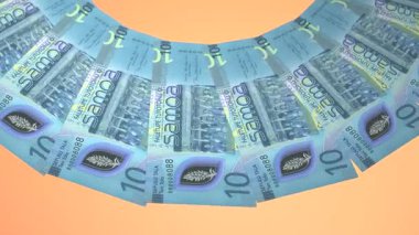 Mistik Döngü Tasarımı Samoa 'nın 10 Tala Curency