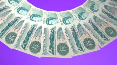 Yükseltici Döngü Tasarımı Saint Helena 'nın 5 Pound Curency