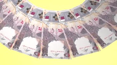 Serene Döngü Tasarımı Katar 'ın 5 Rial Curency