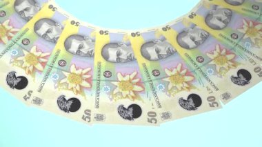 Romanya 'nın Zarif Döngü Tasarımı 50 Leu Curency