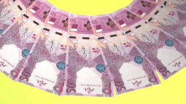 Serene Döngü Tasarımı Katar 'ın 50 Rial Curency