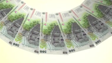 Romanya 'nın Zarif Döngü Tasarımı 500 Leu Curency