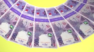 Serene Döngü Tasarımı Katar 'ın 500 Rial Curency