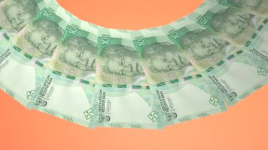 Şanlı Döngü Tasarımı Güney Afrika 'nın 10 Rand Curency