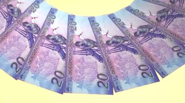 Solomon Adaları 'nın Kraliyet Döngü Tasarımı 20 Dolar Curency