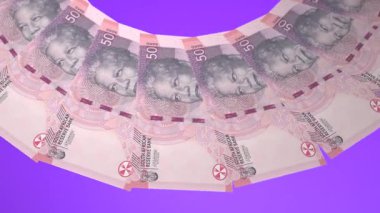 Şanlı Döngü Tasarımı Güney Afrika 'nın 50 Rand Curency