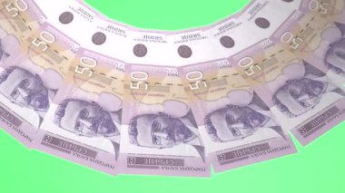 Sırbistan 'ın Manyetik Döngü Tasarımı 50 Dinar Curency