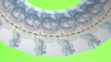 Şanlı Döngü Tasarımı Güney Afrika 'nın 100 Rand Curency