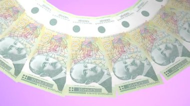 Sırbistan 'ın Manyetik Döngü Tasarımı 500 Dinar Curency