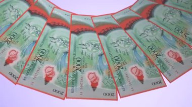 döngü canlandırma videosunda dünya para birimi