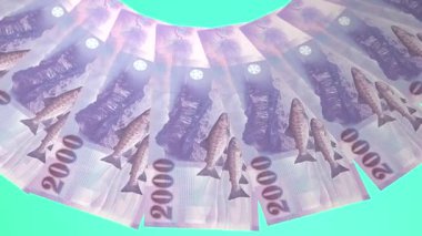 döngü canlandırma videosunda dünya para birimi