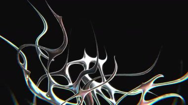 32 Yaratıcı Krome Tipi fütüristik y2k döngülü tasarım Arkaplanı