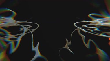 Tasarım no 58 Floresan krometik tipi fütüristik y2k döngülü tasarım elemanı,