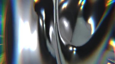 Parlak krom tipli fütüristik y2k döngüleme tasarım elemanının tasarımı