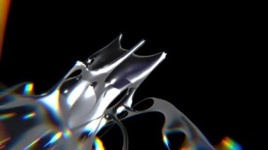 Aydınlatılmış krometip fütüristik y2k döngü tasarım elementinin tasarımı