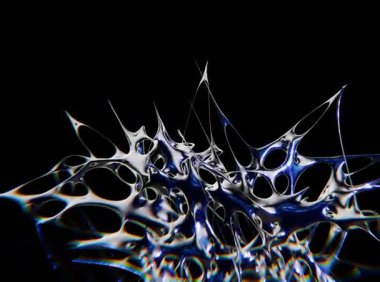 Dönen krometip fütüristik y2k döngüleme tasarım elemanının dizaynı