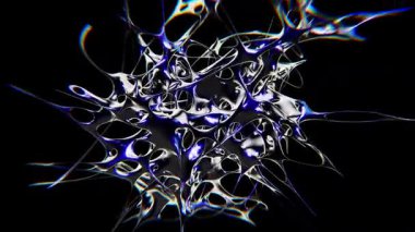 Distorted Chrometype fütüristik y2k döngüleme tasarım elemanının tasarımı