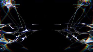 Spektral krome tipi fütüristik y2k döngüleme tasarım elemanının tasarımı