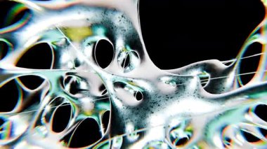 Parlayan Krome Tipi Gelecekçi y2k döngüsü tasarımı Arkaplan